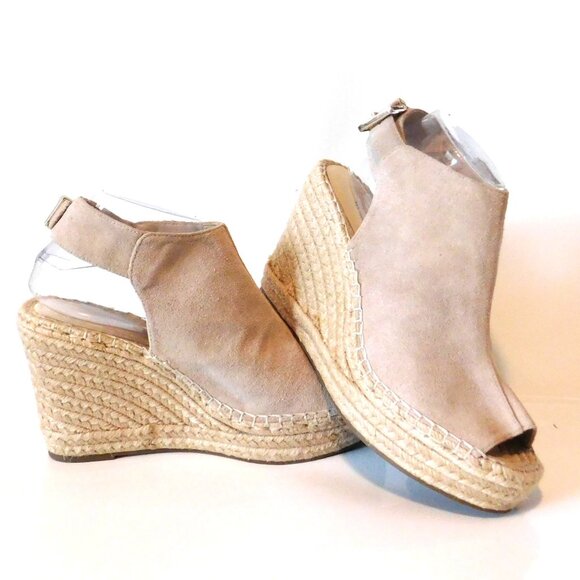 Odette  Wedge Jute   Espadrille  Sandal  by Kenneth Cole Sz 9.5   4" Heel - Picture 1 of 11